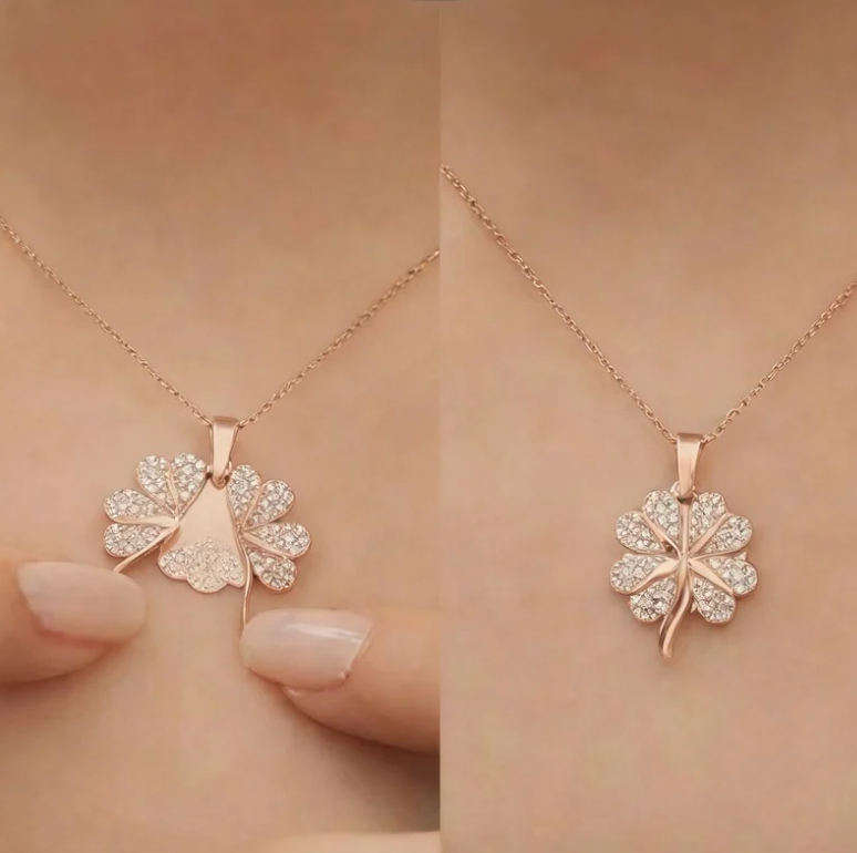Custom Pave Clover Locket