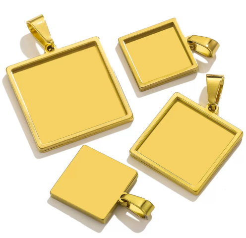 Custom Square Frame Pendant